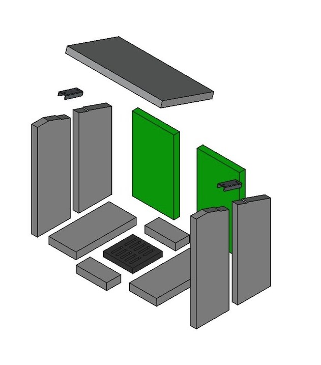 Brennraum hinten Set 2-teilig – Ersatzteil für Conforto Kaminöfen