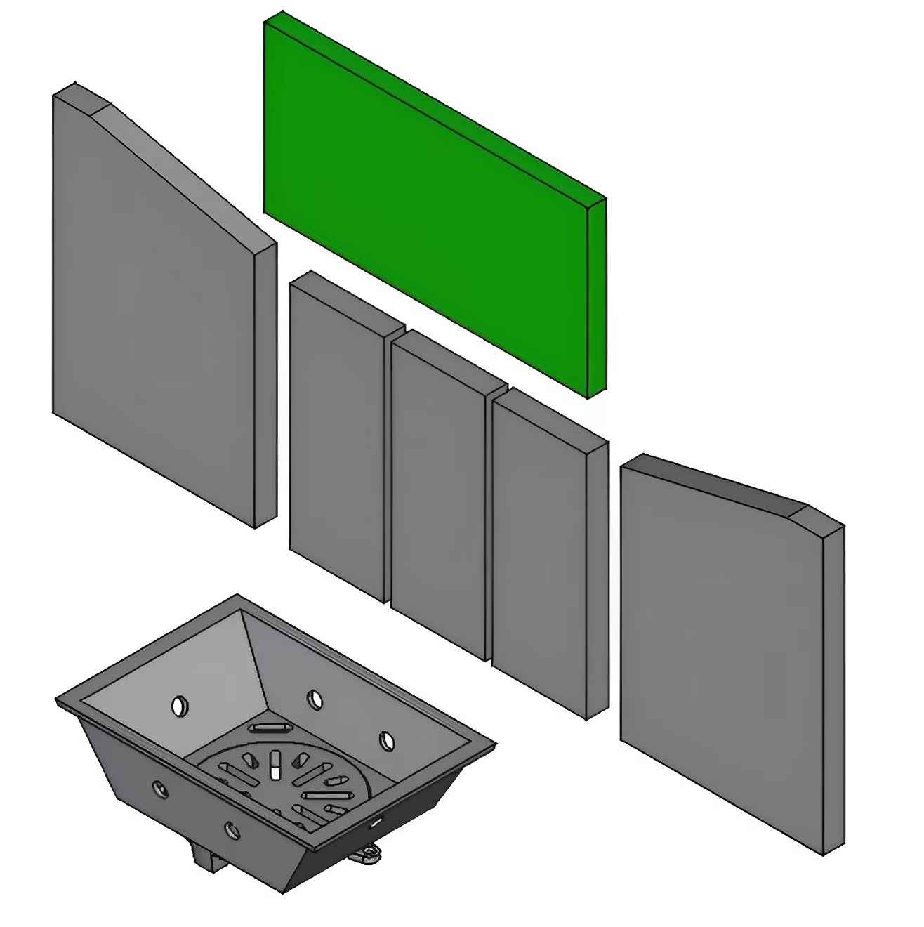 Brennraum Umlenkplatte – Ersatzteil für Conforto Kaminöfen