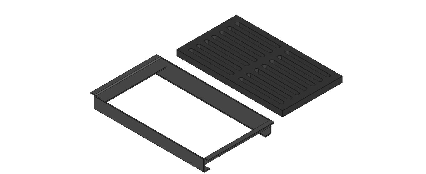 Ascherost mit Rahmen 285 x 175 x 30 mm – Ersatzteil für Conforto Kaminöfen