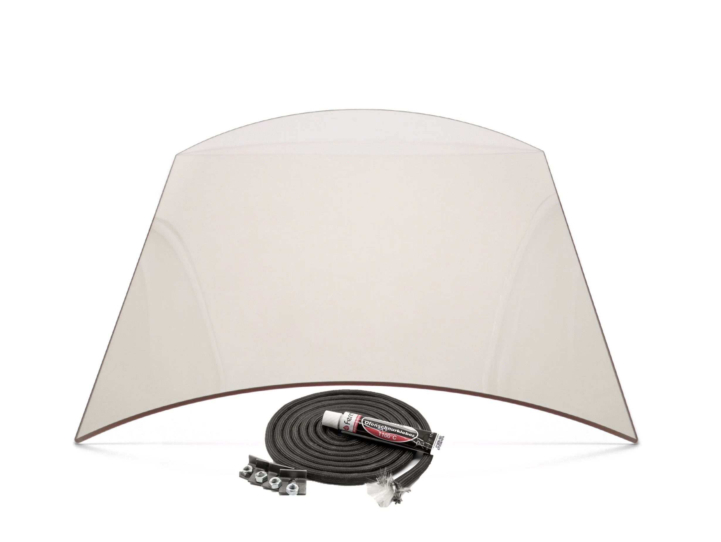 Sichtscheibe 345 x 390 x 4 mm – Ersatzteil für Conforto Kaminöfen
